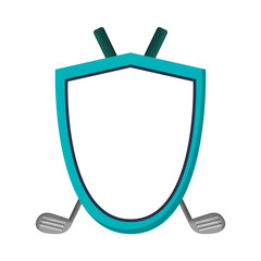 flat design golf emblem icon vector illustration