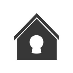 padlock smart house home technology  icon. Isolated and flat vecctor illustration