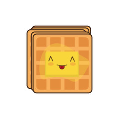 waffle breakfast food menu icon. Isolated and flat vecctor illustration