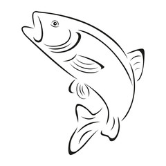 Obraz premium Forelle, Fisch, Logo, Angeln