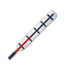 flat design analog medical thermometer icon vector illustration