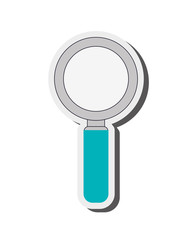 flat design magnifying glass icon vector illustration