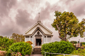 St. Benedicts painted church on Big Island in Hawaii