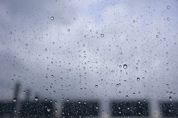 close up water drop of raining on a window,water drop texture background