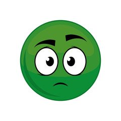 sphere cartoon face expression icon. Isolated and flat illustration
