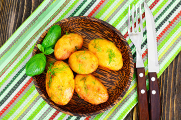 Baked Potatoes with Dill