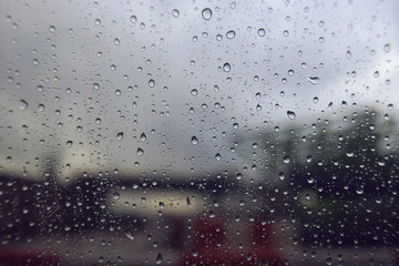 close up water drop of raining on a window,water drop texture background