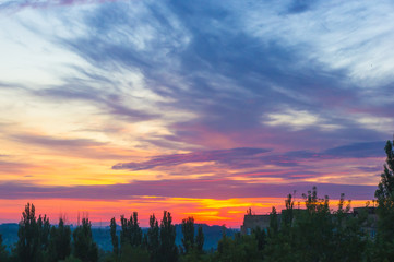 landscape with dramatic light