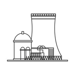 Fototapeta premium flat design nuclear plant icon vector illustration