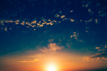 Obraz na płótnie Canvas Sunset Sky Background