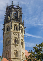 Fototapeta na wymiar Tower of the st. Ludgeri church in Munster