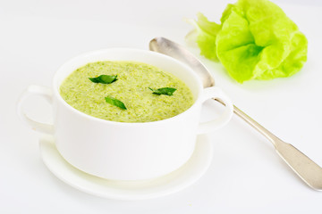 Cream of Celery Stalk in a White Tureen