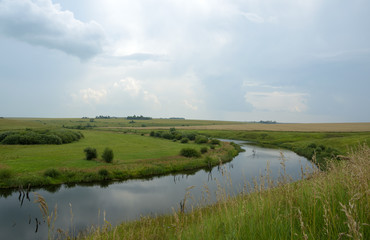 Cloudy summer landscape