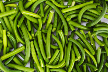 Green Beans Isolated on White Background
