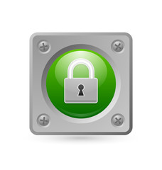 Padlock security icon suitable for custom design