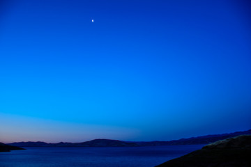 Morning Lake Morning Moon