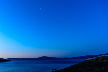 Morning Lake Morning Moon