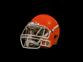 Fototapeta premium American football helmet isolated on black background