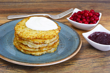 Fried Potato Pancakes. Belarusian and German Cuisine