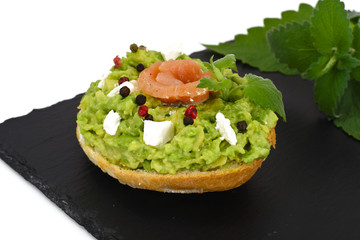 Sandwiches with Avocado and Salmon