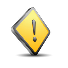 Exclamation danger sign
