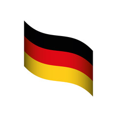 flag colors germany europe icon. Isolated and flat illustration