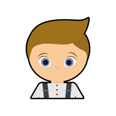 man male cartoon cloth traditional germany europe icon. Isolated and flat illustration