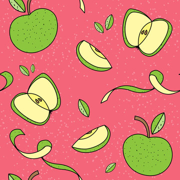 Äpfel Hintergrund Muster nahtlos