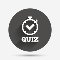 Quiz sign icon. Questions and answers game.