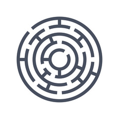 Vector illustrations with maze isolated in white background.