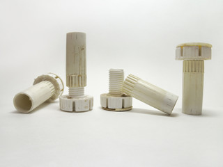 Plastic adjustable legs columns for furniture