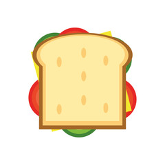 flat design sandwich with olive icon vector illustration