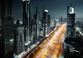 Dubai skyline in sunset time, United Arab Emirates © Iakov Kalinin