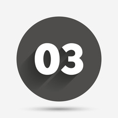 Third step sign. Loading process symbol.