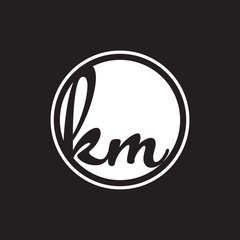 initial letter logo circle with ring