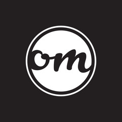 initial letter logo circle with ring