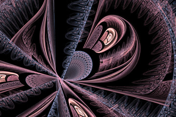 Fototapeta premium Abstract swirling windows fractal