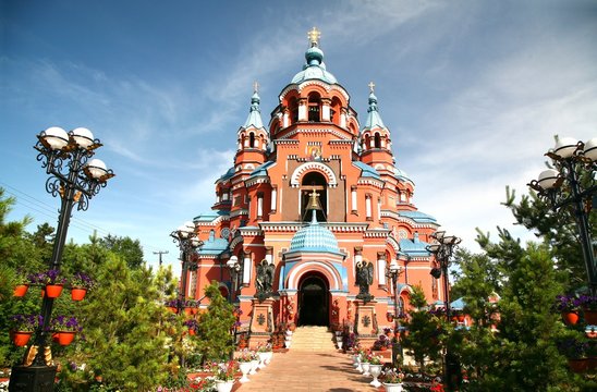  Cathedral of the Kazan Icon of the Mother of God in irkutsk city, Russia