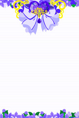 The postcard for beautiful purple flower