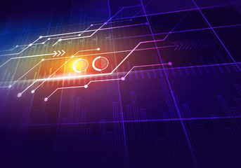 Sound equalizer background . Mixed media