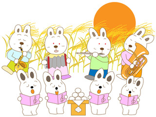 十五夜のウサギのコンサート