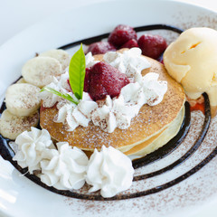 pancakes and ice cream