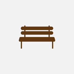 bench icon vector, solid logo illustration, colorful pictogram isolated on white
