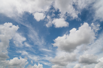 Blue sky background.