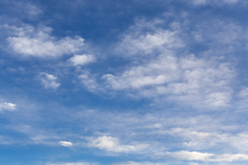 The beautiful blue sky with white clouds