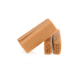 wafer cream on white background