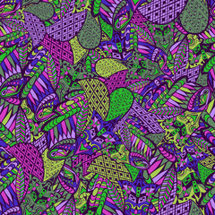 Color treangle and rhombus pattern