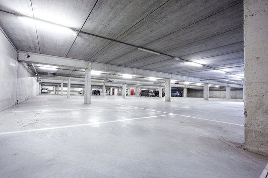 an underground garage