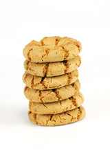 stacking cookies isolated on white background