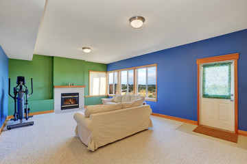 Typical American living room design.